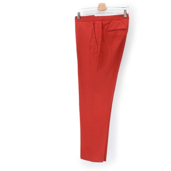 T Alexander Wang Pants High Rise Burnt Orange Tapered Ankle Trousers w/Pockets - Picture 6 of 11